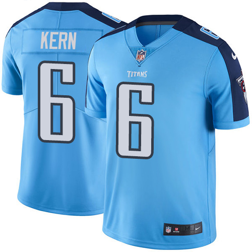 Nike Titans #6 Brett Kern Light Blue Men's Stitched NFL Limited Rush Jersey - Click Image to Close